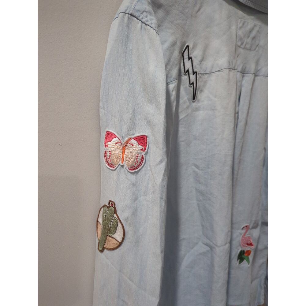 Rails Carter Chambray Patch Button Down Shirt - image 5